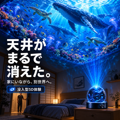 BVJ® 🏖️2026 PRO MAX 5Dスマート・ワールド・プロジェクター 🌎 Bluetooth操作と効果音で、100種類以上の没入型世界を創り出そう